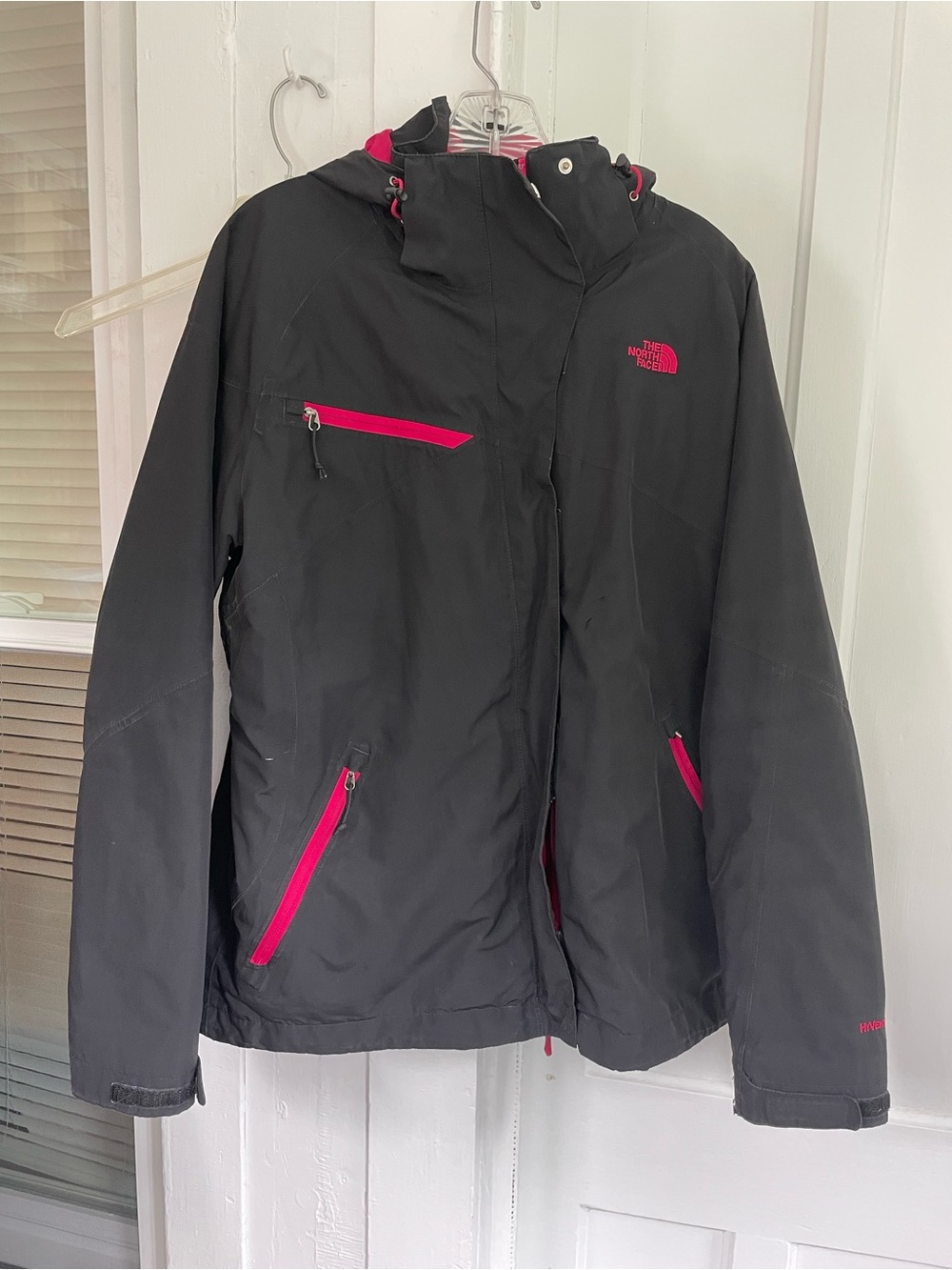 The North Face Black Ski Jacket with Pink Accents